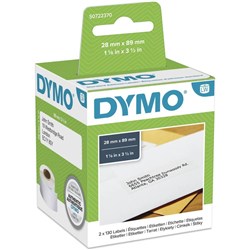 DYMO LABELWRITER ADDRESS 99010 LABELS 28 X 89MM SD99010