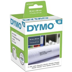 DYMO LABELWRITER ADDRESS LABELS 89 X 36MM SD99012 2 per pack  S0722400