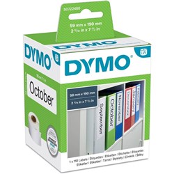 DYMO LABELWRITER - LABELS Lever Arch File 59x190mm SD99019