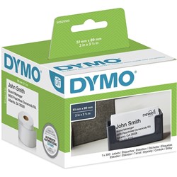 DYMO LW Label Appointment card non-adhesive 89x51mm Pk300 SD30374