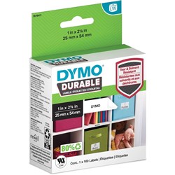 DYMO LABELWRITER LABELS Durable White Label 25mmx54mm