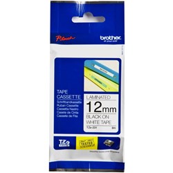BROTHER TZE231 PTOUCH TAPE 12MMx8M BLACK ON WHITE