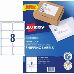 AVERY LASER LABEL L7165 BOX 100 8 PER SHEET 959006