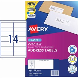 AVERY 14 LABEL A4 L7163 BOX 100