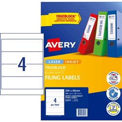 AVERY LEVER ARCH FILING LABELS L7171 200x60mm BINDER LABEL