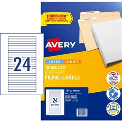 AVERY MEDIA LASER LABELS L7170 134x11mm File Spine