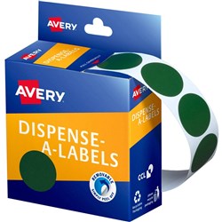 AVERY LABEL GREEN DISP 937246 DMC 24G CIRCLE DOTS