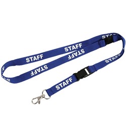 LANYARD PREPRINTED STAFF BLUE PACK OF 5 9842001