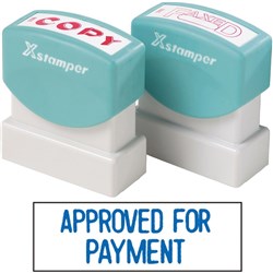 XSTAMPER APPROVED FOR PAYMENT 1025 BLUE