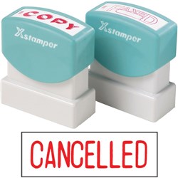 XSTAMPER CANCELLED 1119 RED