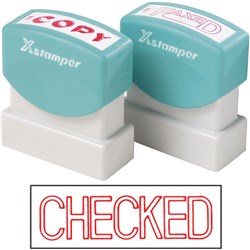 XSTAMPER CHECKED 1038 RED