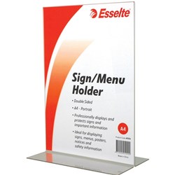 SIGN/MENU HOLDER A4 DOUBLE double sided Portrait  47572