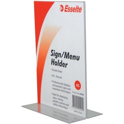 ESSELTE SIGN/MENU HOLDER A5 Double Sided Portrait 47574