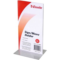 ESSELTE SIGN/MENU HOLDER DL Double Sided Portrait 47577