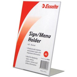ESSELTE SIGN / MENU HOLDER A5 Slanted Portrait  47564
