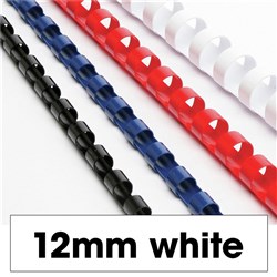 REXEL BINDING COMB 12mm 21Loop 95Sht Cap White