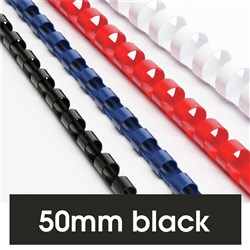BINDING COMBS BLACK 50MM PK50