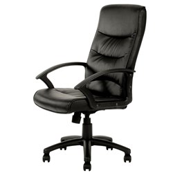 STAR MANAGER CHAIR  BLACK HIGH BACK WITH ARMS