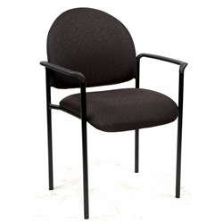 NEUTRON VISITOR CHAIR &  ARMS BLACK FABRIC includes assembly