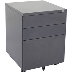 RAPIDLINE MOBILE PEDESTAL 3 DRAWER (2 BOX, 1 FILE) METAL GRAPHITE RIPPLE