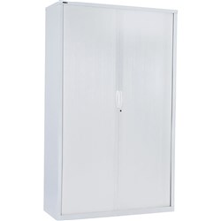 GO TAMBOUR DOOR CUPBOARD H1980xW1200xD470mm SHELVES NOT INCLUDED WHITE CHINA