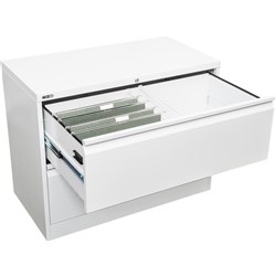 GO LATERAL FILING CABINET 2 DR H705xW900xD470MM WHITE CHINA