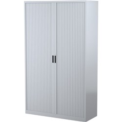 STEELCO TAMBOUR DOOR CUPBOARD 5 Shelf Silver Grey H2000xW1200xD463mm