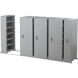 APC EZI-SLIDE AISLE SAVER 5 Shelves/Bay Silver Grey L2500xH2175xW900xD400mm