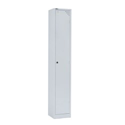 GO LOCKER 1 TIER  ASSEMBLED 380W X 1830H X 455D SILVER GREY