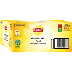 LIPTON TEA BAGS PK500 Yellow Label catering pack enveloped tea bag