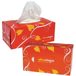 OFFICE CHOICE FACIAL TISSUES PREMIUM 2 PLY 200 SHEET SINGLE BOX  CARTON = 32 **BTS*****CVC