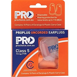 PROPLUG EPOU UNCORDED EARPLUGS Disposable 110dB Class5 ,10prs