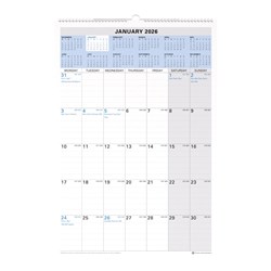 DEBDEN CALENDAR WALL PLANNER MONTH TO VIEW WIRO  394 X 577