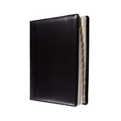 DEBDEN ELITE DIARY QUATRO WTO 1 HR 8AM-5PM BLACK