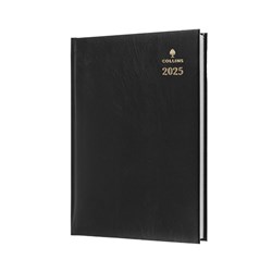 COLLINS STERLING DIARY A4 144 DTP 30MIN 8AM-6PM BLACK
