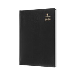 COLLINS STERLING DIARY A4 344 WTO 1 HR 8AM-7PM BLACK
