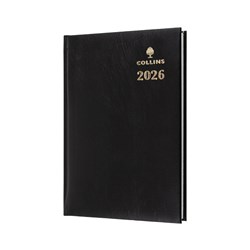 COLLINS STERLING DIARY A5 384 WTO 1HR 9AM-5PM BLACK