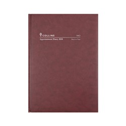 COLLINS APPOINTMENT DIARY A4 DAY TO PAGE BURGUNDY