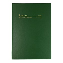 COLLINS FINANCIAL DIARY 24M4 A4 2DTP 24M4.P40 GREEN