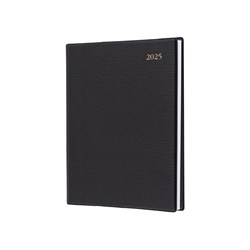 DEBDEN ASSOCIATE DIARY A4 WTO 1 HR 8AM-7PM BLACK LEATHERGRAIN PVC