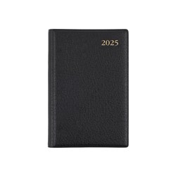 DEBDEN ASSOCIATE POCKET DIARY B7R WTO NO APPT TIME BLACK LEATHERGRAIN PVC