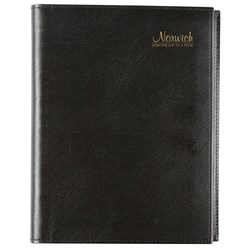 CUMBERLAND NORWICH DIARY A5 WIRO DTP 30MIN 8AM-7.30PM BLACK DISCONTINUED