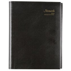 CUMBERLAND NORWICH DIARY A5 WIRO WTO 1 HR 9AM-5PM BLACK DISCONTINUED