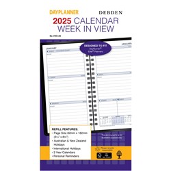 DEBDEN DAYPLANNER REFILL SLIMLINE WTO 82 X 162mm