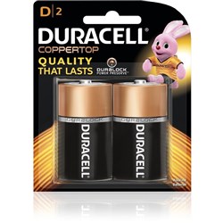 DURACELL "D" BATTERIES ALKALINE PK2 DISCONTINUED LIMITED STOCK