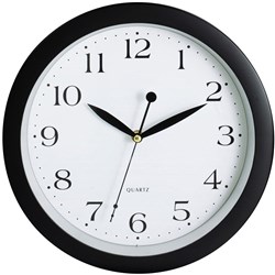 JASTEK 300MM WALL CLOCK BLACK