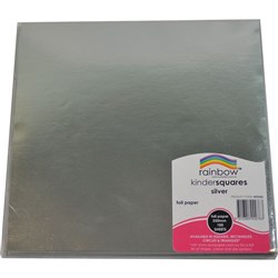 KINDER SHAPES Foil 125mm Square Silver