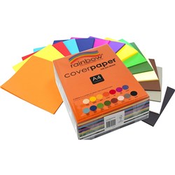 Rainbow Cover Paper 125gsm A4 Assorted 500 Sheets