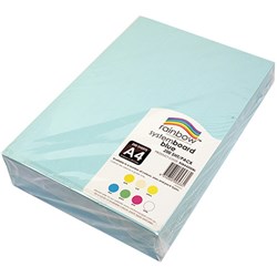 RAINBOW SYSTEM BOARD 200GSM BL A4 Blue Pack of 200 AUP-RSBA4200BL
