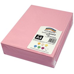 RAINBOW SYSTEM BOARD 200GSM PN A4 Pink Pack of 200 AUP-RSBA4200PI